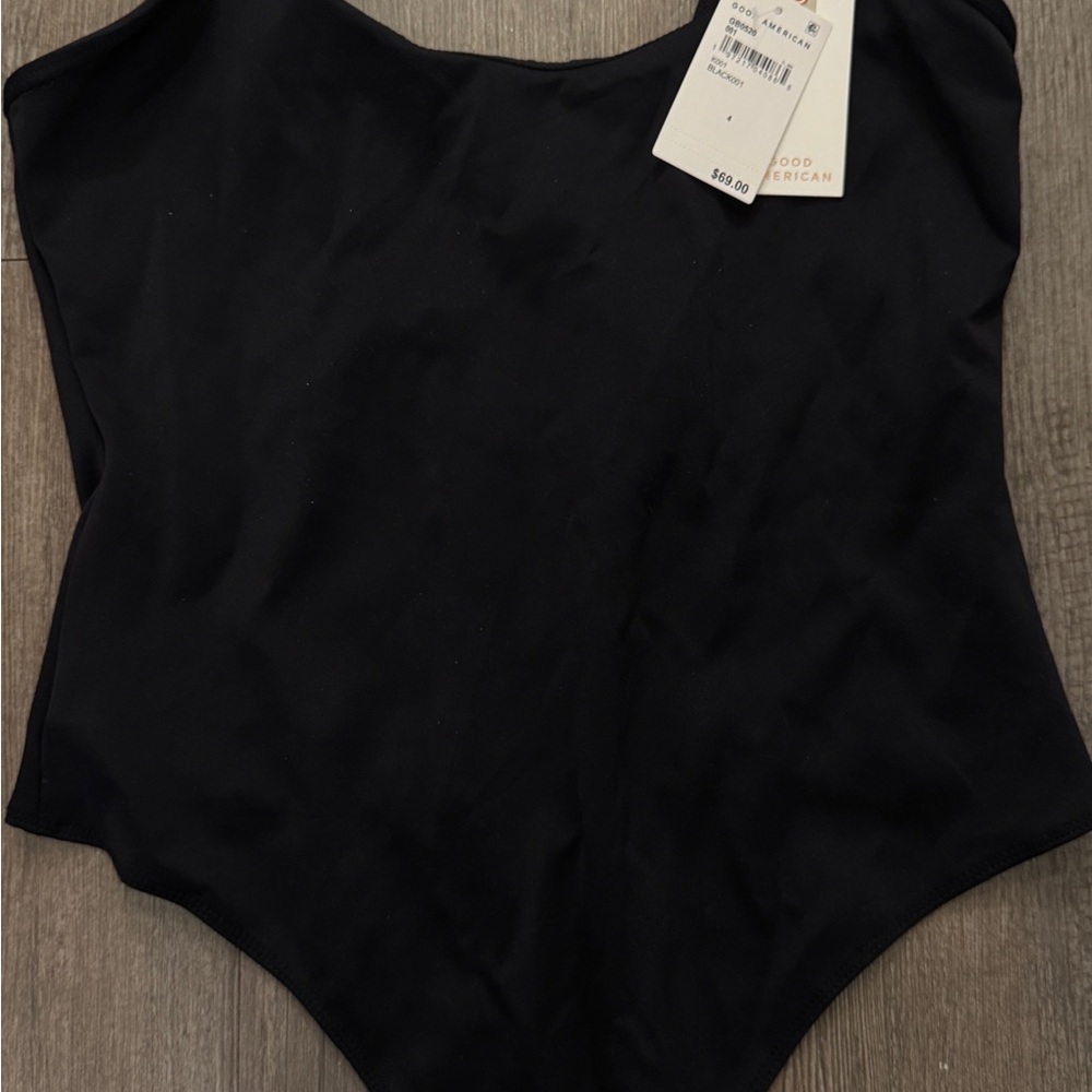 Good American Classic Black Bodysuit